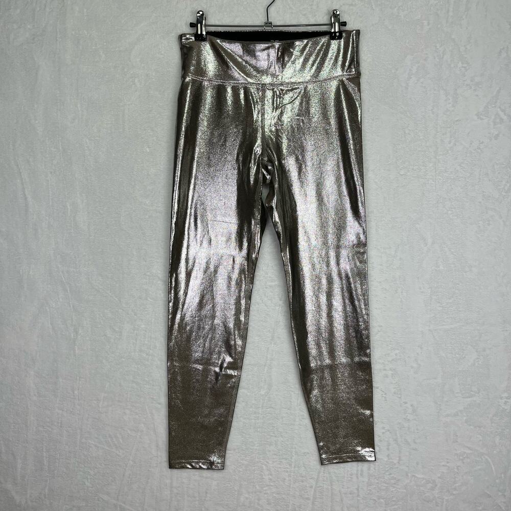 Heroine Sport Marvel Leggings Quartz Size Large Metallic Shine Silver Gold - Picture 3 of 16